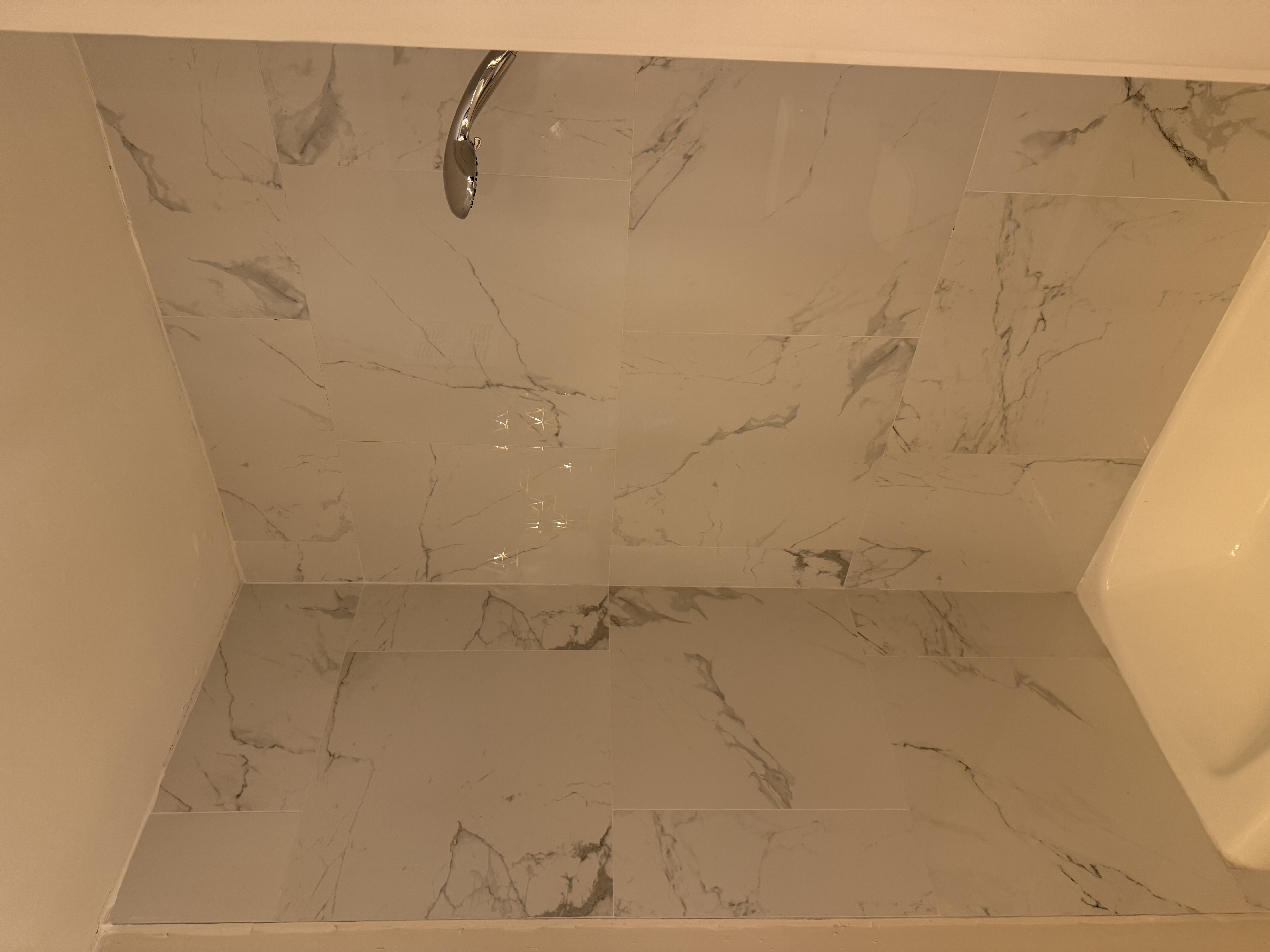 Marble shower surround